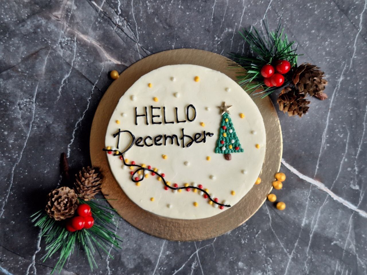 Бенто-торт "Hello December", 600 гр.