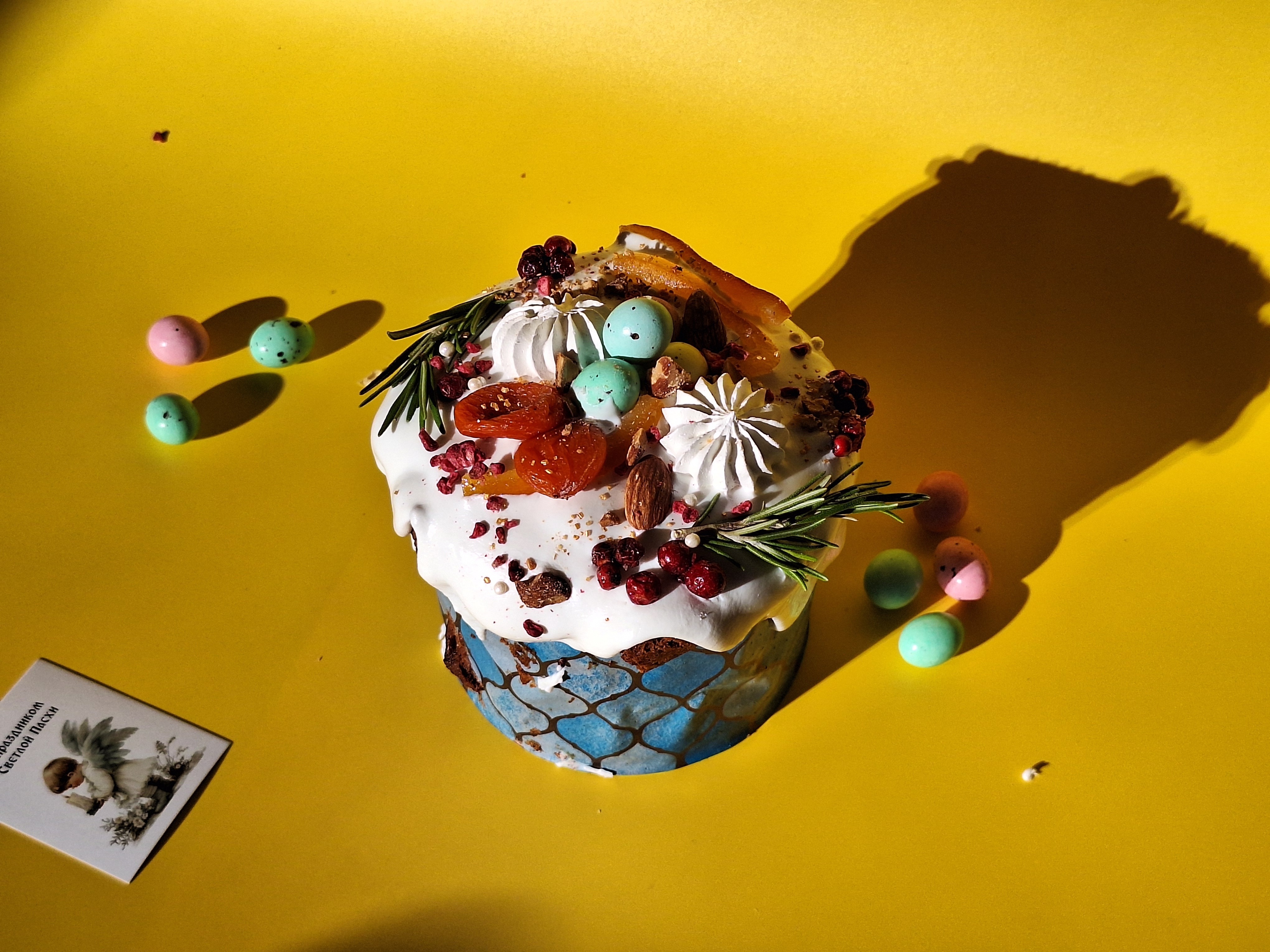 Кулич творожный средний бездрожжевой оригинальный, 700 гр.